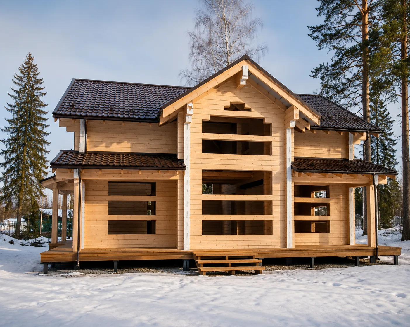 Двухэтажный дом в лесном окружении — реализованный объект Renaissance Wood